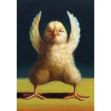 1 件有趣的动物运动海报和印刷品可爱瑜伽鸡复古墙壁艺术有氧运动姿势帆布画健身房无框架、家居装饰、房间装饰、墙壁装饰 - 彩色 - 查看 33