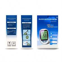 Glucometro Digital Medidor De Glucosa 50 Tiras Reactivas 50 lancetas - Blanco - Ver 6