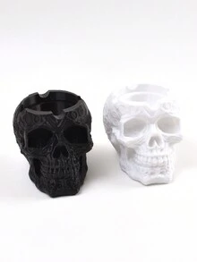 1 件创意骷髅头烟灰缸带盖，奢华办公室装饰高端时尚个性化时尚装饰品最佳礼物 - 多色 - 查看 6