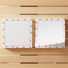 4 Packs Cherry Pattern Sticky Notes, 3x3 Inches, 50 Sheets Per Pack, Cherry Pattern Memo Pads With Adhesive, Cherry Pattern Memo, Suitable For School, Office, Home Use, Student Teacher Gift, Back To School Gift - Black and White - View 7