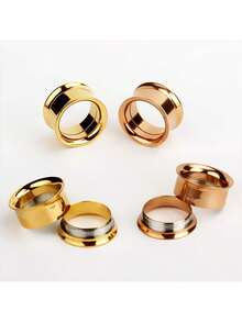 12-36 件耳部拉伸套件 - 14G-00G 入门尺寸 - 手术钢锥形塞螺丝配合隧道 - 牵开器扩张器孔眼，圣诞节、新年、情人节节日礼物 - 耳廓套裝 - 查看 9