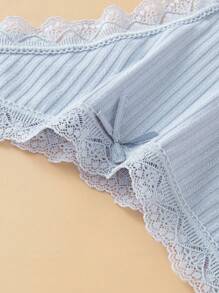 5pcs/Pack Sexy Lace Panties, Lightweight Breathable Mesh G-String For Women, Versatile For All Seasons - Multicolor - View 4