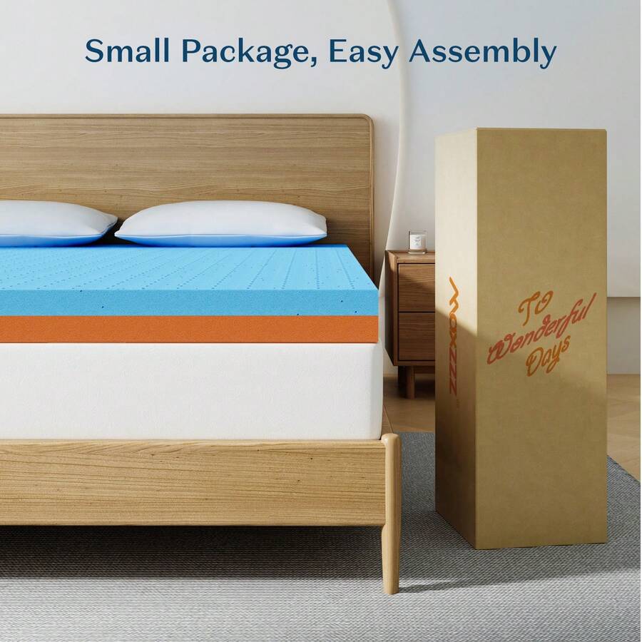 Maxzzz 3 Inch Mattress Topper , Gel Memory Foam Mattress Topper