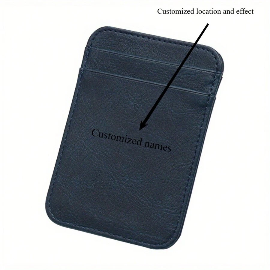 Customized Name/Logo Vertical Ultra Thin Wallet - Multi-Card Business Wallet, Suitable For Driving License, ID And Credit Cards - Perfect Gift For Both Men And Women Valentines,Purses And Bags Women,Tendencia Local