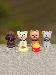 Tượng nhỏ bằng nhựa: Cú, Gấu bông, Vịt, Gấu trúc, Sóc, Thiên nga, Dùng để trang trí cảnh quan - Nhiều màu - Xem 2