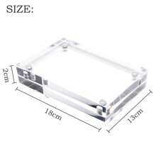 2/3/5PCS Picture Frames Acrylic Frames, 20mm Thicker Lucite Frameless Clear Floating Frames, Magnetic Double Sided Photo Frame, Free Standing Desktop
