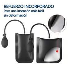 Kit De Bomba De Aire Para Abrir Puerta De Auto, Kit Desbloqueo Puerta Airbag, Herramienta Mantenimiento Reparación Desabolladuras Coche, Varilla Acero Inoxidable Extracción Interior Cuña Conductor - Negro - Ver 3