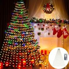 [Giao hàng nhanh] Đèn cây thông Noel 400 bóng LED có điều khiển từ xa - 1 bộ, Bộ đèn trang trí trong nhà và ngoài trời 200/280/300 dùng nguồn USB, 8 chế độ, Dây đèn trang trí Giáng sinh trong nhà, Trang trí cây thông Noel, Trang trí Giáng sinh cho không khí ngày lễ, Quà tặng gia đình - Nhiều màu - Xem 6