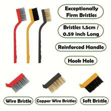 11件套缝隙清洁刷套装，硬毛清洁工具，适用于厨房、浴室、角落、水槽、杯子、茶壶、瓶子、搅拌机等。 - 彩色 - 查看 8