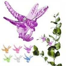 Orchid Clips 10Pcs Butterfly Dragonfly Plant Clips Orchid Support Clips Vine Clips Plant Clips For Support Flower Orchid Vine (Mix Color) - Multicolor - View 1