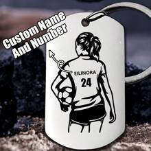 1 szt. spersonalizowany brelok piłkarski z imieniem gracza i numerem koszulki dla chłopców, grawerowany, trwały, nierdzewny, kolorowy, słodki, uroczy, zabawny, kawaii, Y2K, stylowy, unisex, swobodny, niestandardowy, spersonalizowany, wyjątkowy, spersonalizowany, idealny prezent dla niego, idealny prezent dla niej, dla niej, chłopaka, dziewczyny, rodziny, przyjaciół, dzieci, na rocznice, na walentynki, na dzień matki, na urodziny, na dzień dziecka, na dzień ojca, na ukończenie szkoły, na wesela, na parapetówkę