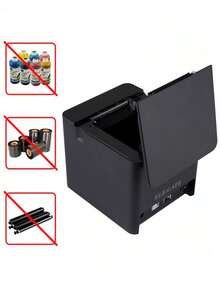 58mm Thermal Printer Tickets Mini Printer With Automatic Cutter, High Speed Portable Ticket Printer Compatible With ESC/POS - Black - View 5