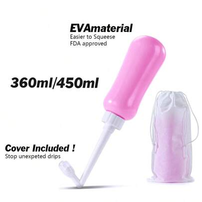 1pc 360ml&450ml Portable Bidet (12oz&15.8oz) Peri Bottle Travel Bidets The Ultimate Feminine Care Tool For On-The-Go Hygiene(Blue And Pink) Bathroom Bathroom Accessories Bathroom Tools