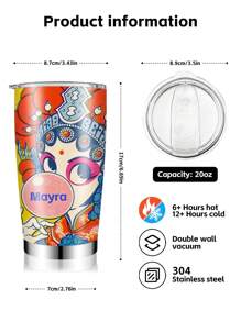1 pieza, Taza personalizada de niña de ópera, Taza de café personalizada de 20 onzas con tapa, Vajilla para interiores y exteriores, Regalo para amigos, familia, novia, novio, esposa, esposo, adecuada para el Año Nuevo Lunar, Año Nuevo, Navidad, regalo de cumpleaños