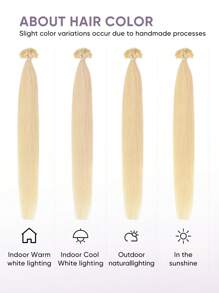 Human Hair Extensions U Tip Hair Extensions Nature Color Straight Human Hair Keratin Extensions Invisible 50 Pcs U Tip Human Hair Extensions - S60 - View 8