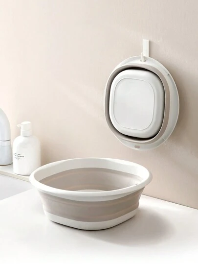 1/3个装便携式折叠洗脸盆，大容量塑料洗脸盆，适用于家庭、宿舍、户外使用 - 加厚塑料折叠洗脸盆，可用于洗脚和洗手 - 开学必备便携式洗脸盆，可用作蔬菜清洗盆、洗脸盆、洗脚盆 - 适用于家庭、学校、办公室、汽车，节省空间，浴室装饰，秋季装饰，开学季必备