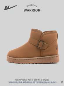 WARRIOR Damen Thermogefütterte hochgeschnittene Schneestiefel in Große Größen, modische bequeme, wasserdichte rutschfeste leichtgewichtige Winterschuhe