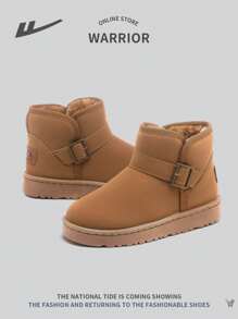 WARRIOR Damen Thermogefütterte hochgeschnittene Schneestiefel in Große Größen, modische bequeme, wasserdichte rutschfeste leichtgewichtige Winterschuhe