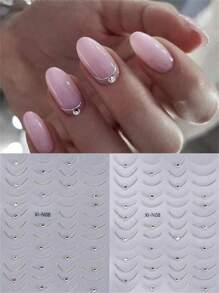 1/2 miếng dán họa tiết đường cong kim loại 3D cổ điển, miếng dán họa tiết đường cong vàng/bạc, miếng dán trang trí nghệ thuật làm móng đa năng, món quà Giáng sinh tuyệt vời cho gia đình, cặp đôi và bạn bè - Nhiều màu - Xem 13