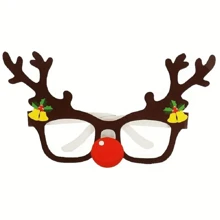 9pcs 3D Christmas Party Glasses, Santa Claus, Christmas Tree, Reindeer Paper Glasses, Frame Christmas Glasses, Photo Props, Christmas Decorations - Multicolor - View 7