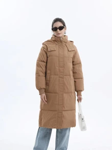 Long Puffer Jacket For Women,Ultra Soft Winter Coat Hooded, Waterproof And Windproof, Ladies Warm Winter Jacket