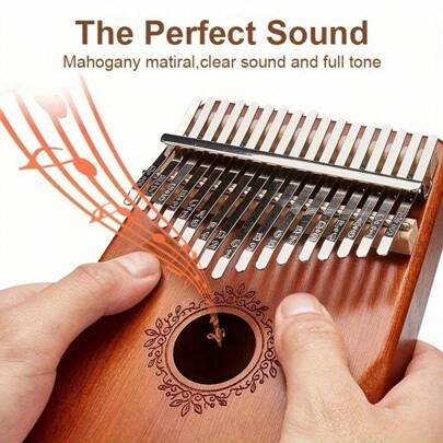 17-Key Kalimba Thumb Piano: Ergonomic Portable Finger Piano With Study Guide And Tune Hammer For Adults, Beginners, And Professionals,Kalimba,Hammer,Saxophone