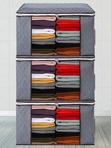 1/2 件可折叠收纳袋套装，适用于衣服、毯子、灰色被子，配有耐用手柄，节省空间，适合搬家和旅行 - 彩色 - 查看 14