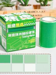 126pcs Ombre Pearlescent Expandable Sticky Notes, Reusable Color Marking Memo Pad With Strong Adhesiveness - one-size - View 12