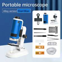 250X Compound Monocular Microscope Kit, Suitable For Children Students Beginners, With Full Metal Body Microscope, Portable Carrying Case For School Lab Home Education - Multicolor - View 11