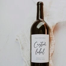 30 件葡萄酒标签、照片葡萄酒标签模板、简约婚礼礼品、定制葡萄酒标签、个性化礼品、葡萄酒礼品标签