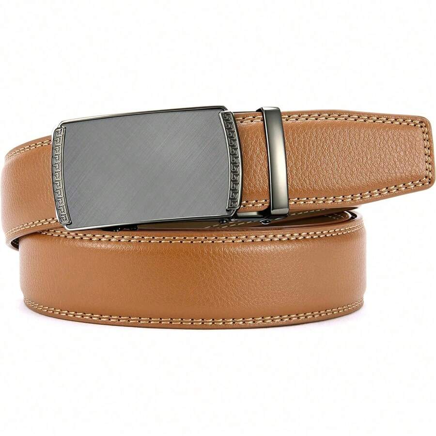 CHAOREN Leather Ratchet Belt Men Micro Adjustable Belt Fit Everywhere