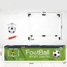 2-In-1 Soccer Goal & Basketball Hoop Toy, Detachable For Indoor And Outdoor Sports Play