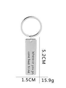 1PC Custom Hot Selling Mirror Stainless Steel Cross Keychain DIY Fashion Hip Hop Engravable Pendant Jewelry - Multicolor - View 5