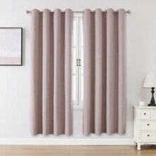 1 pieza/2 piezas opcional, Cortina opaca tipo lino para sala de estar, cortina 100% opaca para dormitorio, cortinas oscurecedoras para sala de estar, ligera, de aislamiento térmico e impermeable, juegos de paneles de cortinas opacas para teatro en casa, comedor y fondo, con sujeción