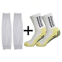 2 Pairs Men's Mid-Calf Sports Leg Warmers, Non-Slip Shock-Absorbing Comfy Breathable Sports Leg Warmers, Sports Leg Sleeves Compression Leg Warmers Football Shin Guards - Multicolor - View 6
