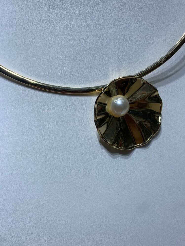 MODINHA PLATED SET - GOLDEN PEARL CIRCLE - View 3