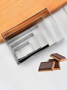 5pcs/Set Stainless Steel Square & Rectangle Cookie Cutter, DIY Cake, Cookies, Biscuits Mold - Cookie Cutters - View 14