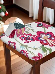 1/2/4/6pcs Printed Square Seat Cushion Covers, Elastic Removable Washable Chair Covers For Dining Room, Kitchen - Multicolor - View 16