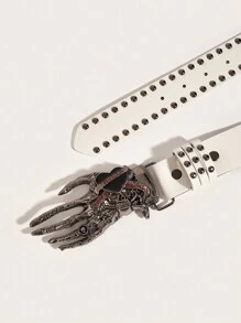 1条Y2K风格棕榈叶时尚腰带，适合派对、聚会、情人节、夏季、秋季开学季、万圣节等场合。