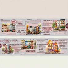 Băng keo 1Roll, Loạt truyện thị trấn nhỏ, Nhãn dán chủ đề ngôi nhà theo phong cách nghệ thuật tinh tế cổ điển, Vật dụng làm sổ lưu niệm, Sổ tay trang trí, Khung ảnh, Ốp điện thoại di động, Cốc đựng nước, Tạp chí rác, Hộp văn phòng phẩm, Ảnh ghép cá nhân tự làm - Nhiều màu - Xem 17