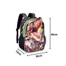 Clio 3d Dinosaur T-Rex Children's Back School Backpack - màu xanh lá - Xem 3