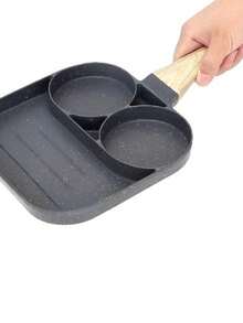 Hand Frying Pan For Eggs 4 Food Slots Multifunctional Kitchen Christmas Gift - 套件3 - 查看 8
