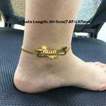 Personalized Name Anklet - Custom Name Anklet - Nameplate Anklet - Gold Name Anklet - Anklet - Personalized Gift For Women