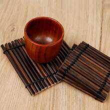 1 件竹茶盘、耐热茶杯架、茶壶和配件盘、传统日本茶道套装返校 - 棕色 - 查看 4