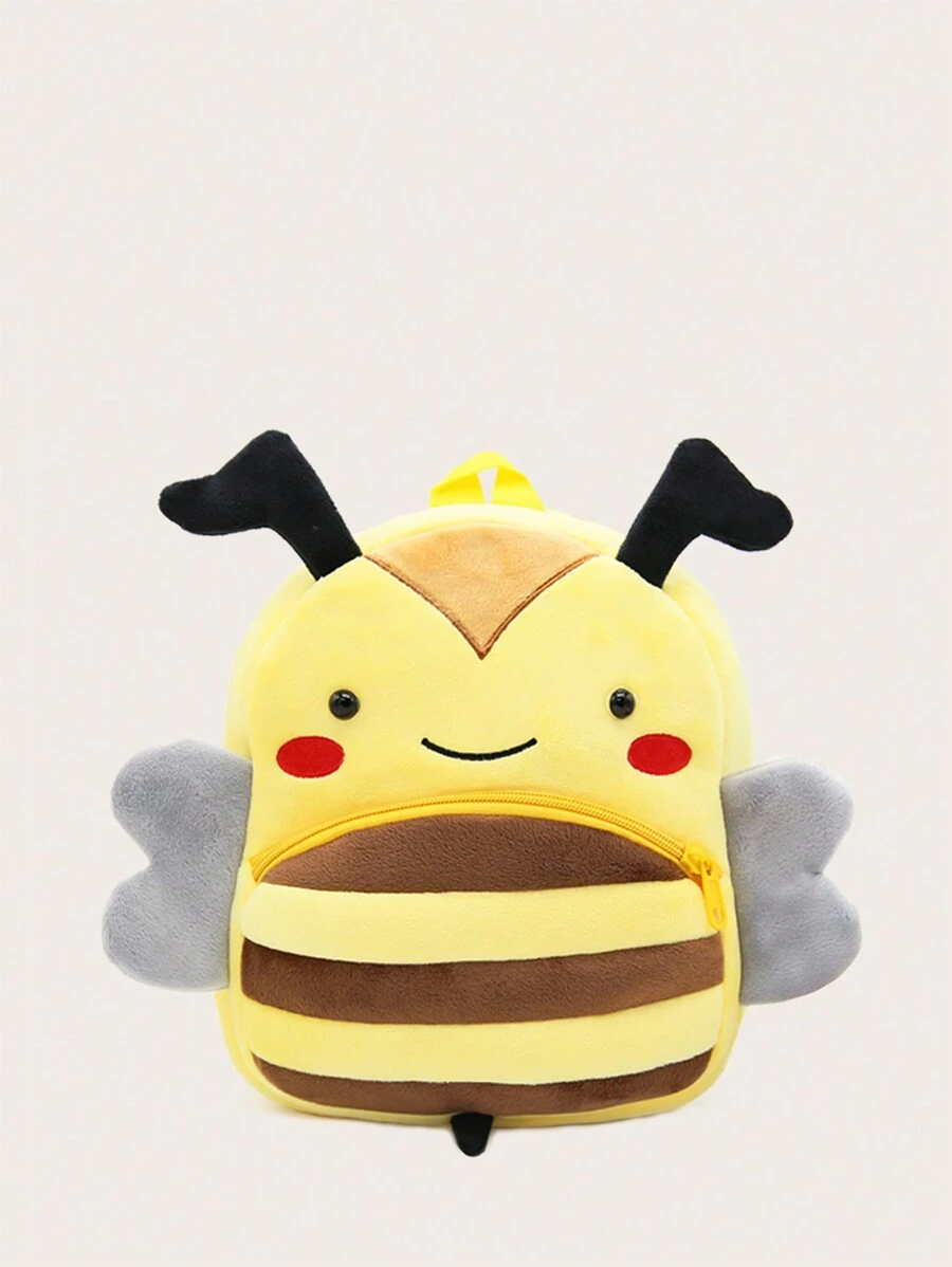 1 szt. Uroczy pluszowy plecak z pszczołą dla dzieci, odpowiedni dla chłopców i dziewcząt w wieku 2-4 lat, do codziennego użytku