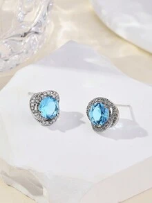 锆石耳夹耳环，多色非穿孔个性化趣味精致节日派对配饰，独特时尚女士日常珠宝 - 彩色 - 查看 31