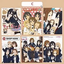 6pcs/Pack Anime2D Cartoon Girl Poster, Can Be Pasted On Wall, Bedroom, Home Decoration