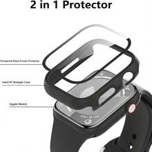 3 Packs Built In Tempered Glass Screen Protector Compatible With Apple Watch Series 10 42mm Series 10 46mm Hard PC Case Overall Protective Cover - Multicolor - View 2