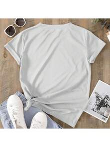 Unisex T-Shirt Premium T-Shirt Cross Print On Front And Back Now I Live For It 100% Cotton Special Promotion - 軍綠色 - 查看 2