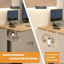 Under Desk Storage Organizer Clamp-On,Mesh Metal 3-IN-1 Desk Side Storage- Use On Desk,Under Desk Or As A Hanging Wall Organizer For Office Supplies & Home Essentials